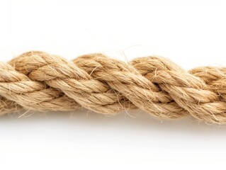Detailed texture of a natural jute rope, symbolizing strength and connection.