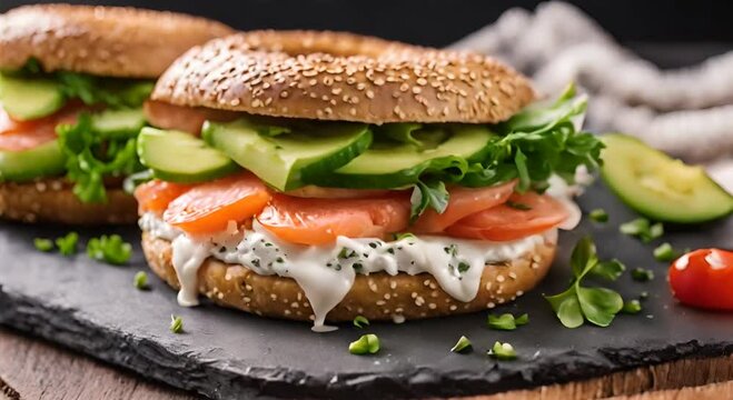 A yummy bagel