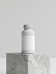 white plastic pill bottle