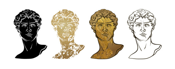 golden statue david collection