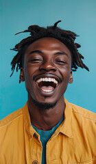 portrait of a laughing African American person