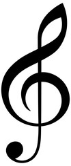 musical treble clef without background