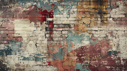 A grungy brick wall texture as background-