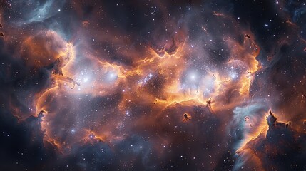 Fototapeta premium Garnet Celestial Canvas. Journey through the Dark Galaxy Adorned with Garnet Colors and Alluring Patterns. Abstract cosmos background.