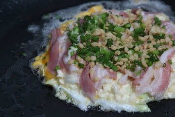 bacon Okonomiyaki (Japanese Cabbage Pancake)