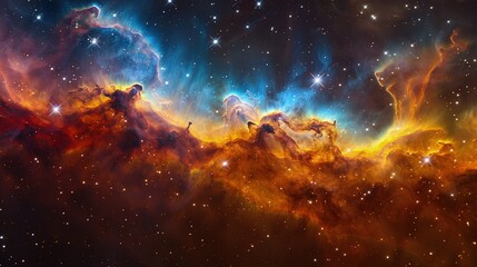 Galactic Grandeur. High-Resolution Space Telescope Image Reveals the Majestic Beauty of the Cosmos. Abstract cosmos background.
