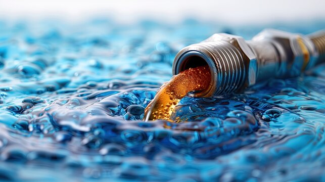 The fuel nozzle releases oil into the water source.