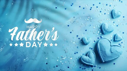 animation Fathers day video footage , animation text ink drop, banner animation fathers day