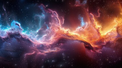 Fototapeta premium Burgundy Galactic Vista. Witness the Dark Galaxy Draped in Luxurious Burgundy Shades and Captivating Patterns. Universe science astronomy. Abstract cosmos background.