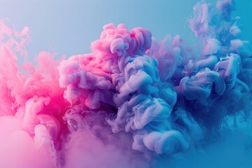watercolor abstract neon hues of blue pink