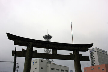 March 23, 2024: Tsushima Island Travel Hachimangu Shrine, Tsushima Island, Nagasaki Prefecture,...