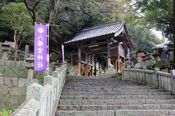 March 23, 2024: Tsushima Island Travel Hachimangu Shrine, Tsushima Island, Nagasaki Prefecture,...