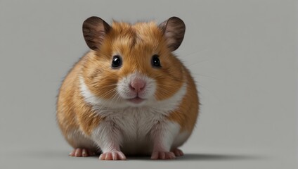 Standing hamster isolated for cutout on a transparent background Generative AI