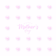 Mother's Day card with pink hearts pattern and text - 792525128