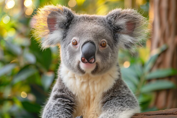 Cute koala bear posing for photo, koala wildlife nature