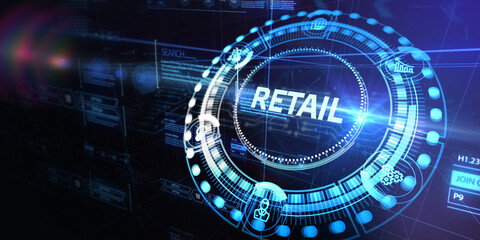 Retail Shopping Purchasing Capitalism Customer Concept. 3d illustration