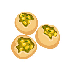 Panipuri Or Golgappa, an Indian popular street food
