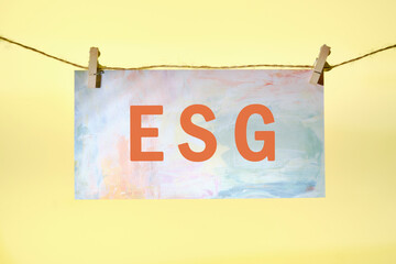 ESG Concept for environment Society and Governance sustainable environmental concept. written on...