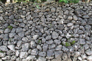 A sharp gray rock pile. Suitable for texture and background themes