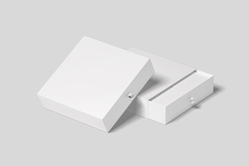 Realistic Sliding Gift Box Illustration for Mockup. 3D Render.