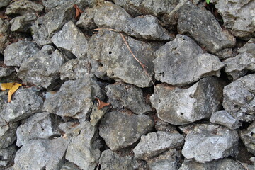 A sharp gray rock pile. Suitable for texture and background themes