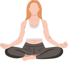  Woman meditating