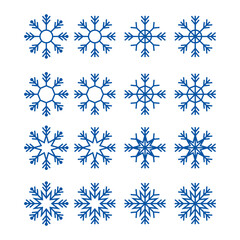 Snowflake. Isolated snowflake collection Vector illustration