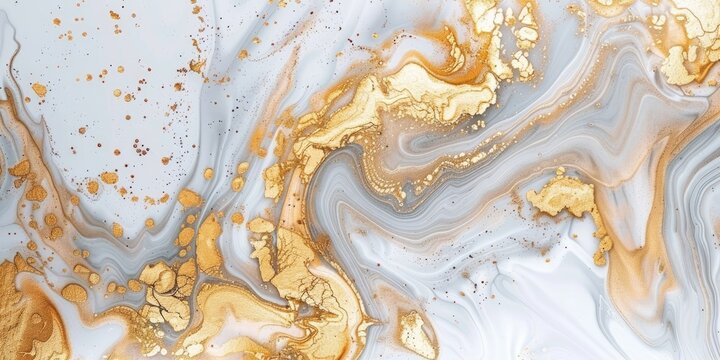 opal and gold abstract background texture. light delicate marble with natural luxurious swirls of marble and gold paint