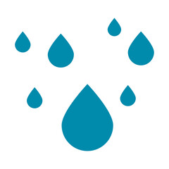 Faling Drop water icon. Rain, wet weather. Vector illustration