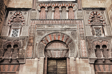 the entrance to the mosque of Córdoba, Spain