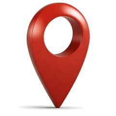 Location symbol on the white background 3d render