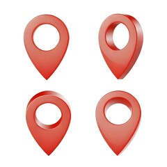 Location symbol on the white background 3d render
