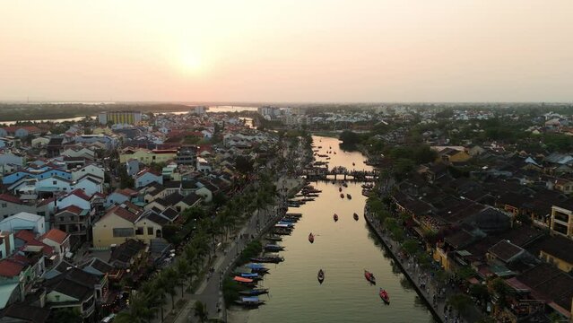 Hoi An Vietnam at sunset