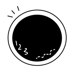 Circle blackboard doodle for school