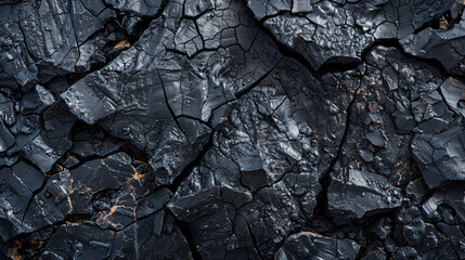 Black abstract lava stone texture background ..