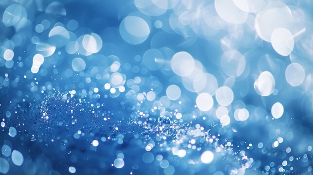 Blue and white bokeh background