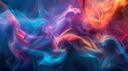 Fototapeta premium Vibrant Abstract Smoke Waves