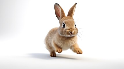 Obraz premium Adorable Bunny: Studio Portrait of Cute Rabbit, Isolated on Transparent Background