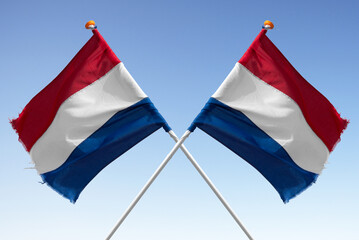 Niederlande, Nationalflaggen gekreuzt