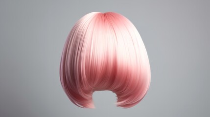 Trendy Style: Stylish Hair Wig with Modern Design, Isolated on White Background

 - obrazy, fototapety, plakaty