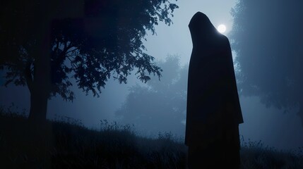 Shadowy Figure Dark Hood