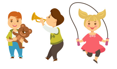 Children Joyful Musical Playtime vector