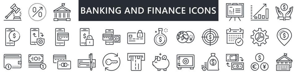 BANKING AND FINANCE icons