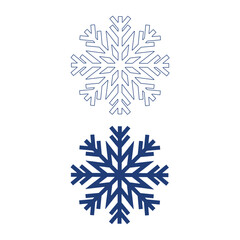 Snowflake Christmas Icon Vector Illustration