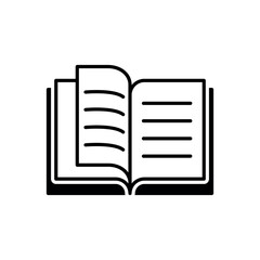 Open book  icon vector illustration. Dictionary on isolated background. Library sign concept.