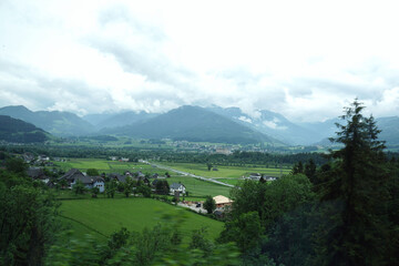 Obraz premium The atmosphere of a rural town between railway tracks in Germany.