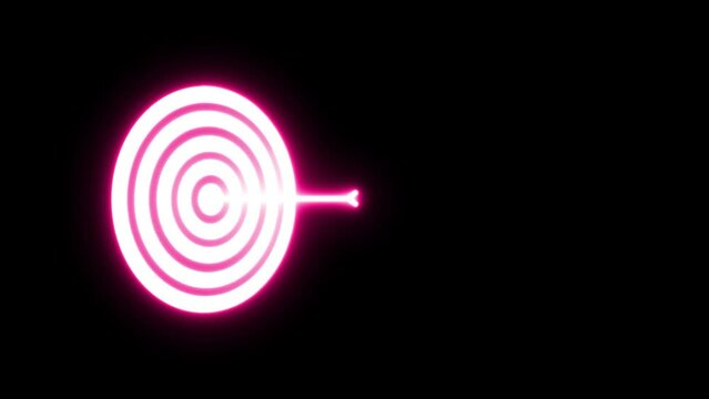 Businessman shows fire target icon.