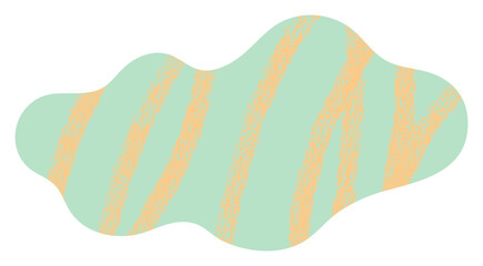 Abstract pastel blue blob cloud cut out shape. Organic rounded wobbly shape collage vector element with crayon scribbles