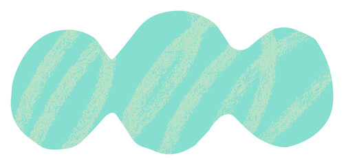 Abstract blob cloud cut out shape. Pastel blue organic rounded wobbly shape collage vector element with crayon scribbles