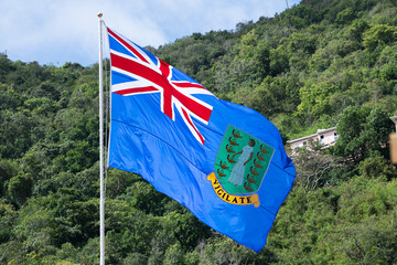 british virgin islands flag flying